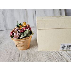 Harmony garden summer bouquet flowers pot gardener vintage 1999‎ figurine statue